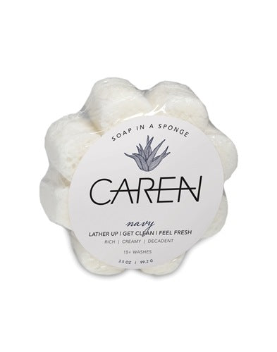 Caren | Navy Soap Sponge