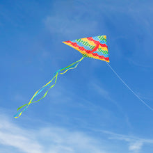 Ever Fliers Rainbow Waves Delta Kite with Tail and Reel