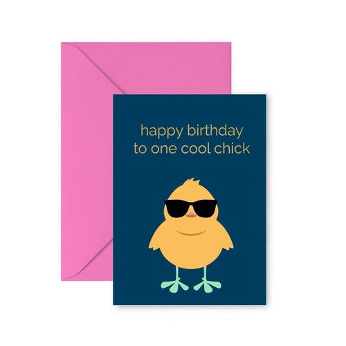 Greeting Card Birthday Cool Chick