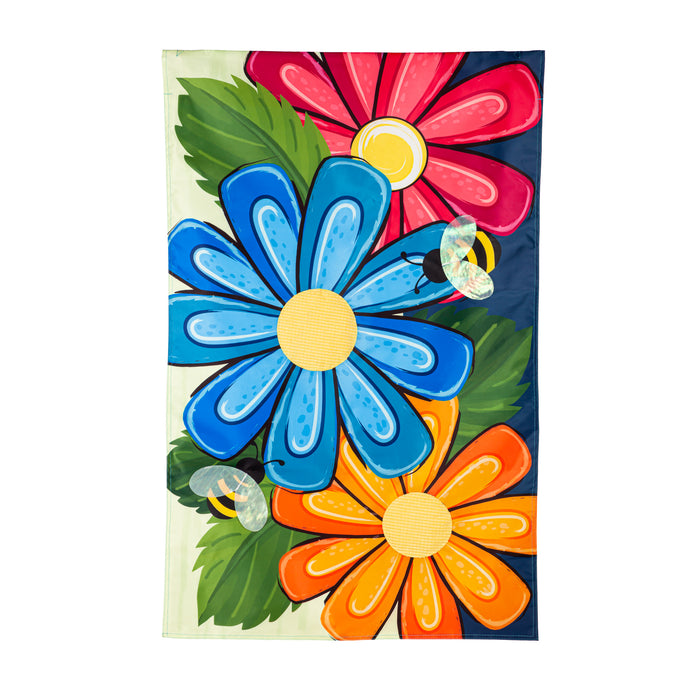 Garden Flag | Spring Floral Applique Garden Flag