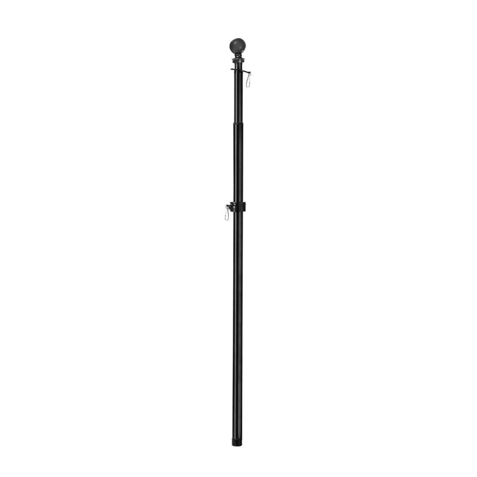 Extendable Metal House Flag Pole, Black