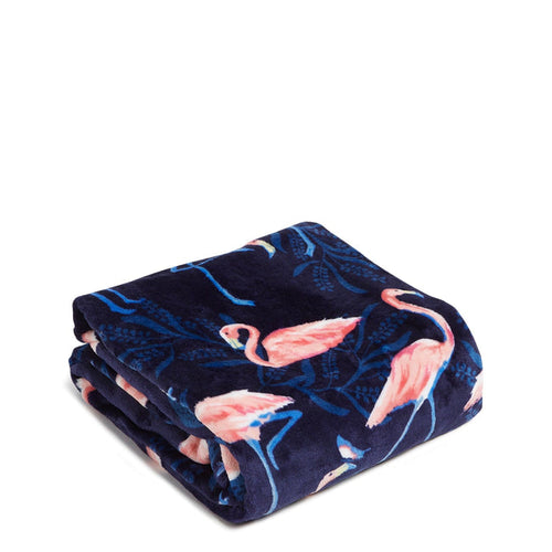 Vera Bradley Plush Throw Blanket | Flamingo Party