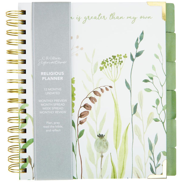 Floral Religious Planner 12 Months Undated