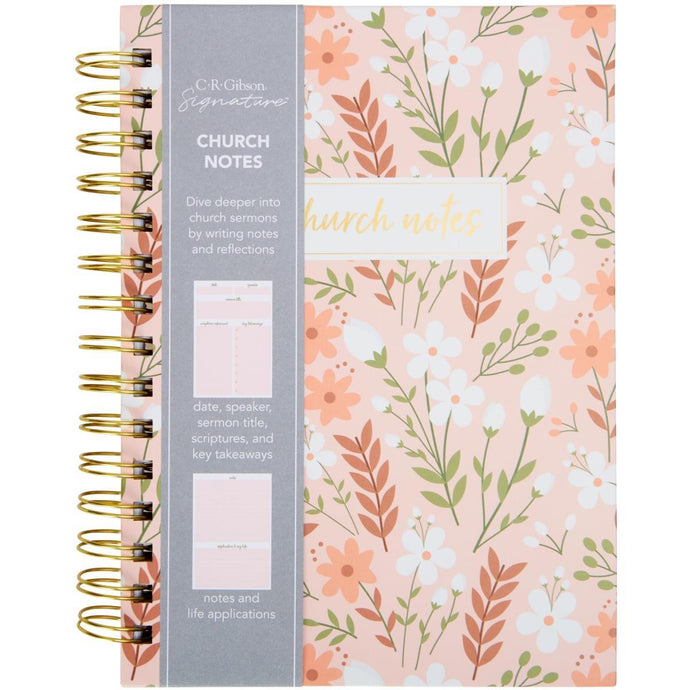 Floral Guided 'Church Notes' Journal