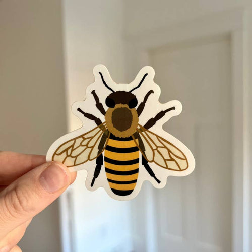 Waterproof Vinyl Sticker, Honey Bee