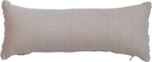 Cotton Chambray Printed Lumbar Pillow