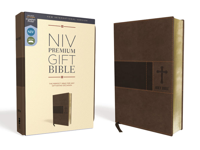 NIV Premium Gift Bible Leather Soft Brown