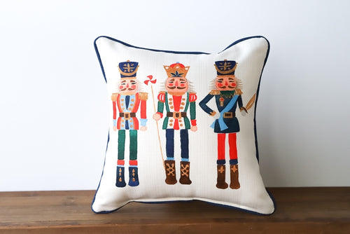 Three Nutcrackers Pillow + Accent Piping