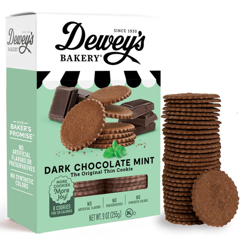 Dewey's Dark Chocolate Mint Cookie Thins 9 OZ