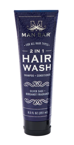 Man Bar | 2-in-1 Hair Wash Silver Sage & Bergamot