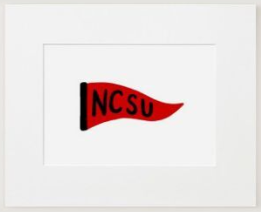 NCSU Pennant Matted 8