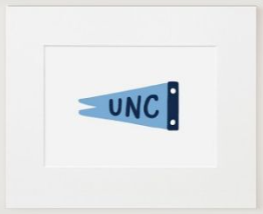 UNC Pennant Matted 8
