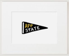 App State Pennant Matted 8