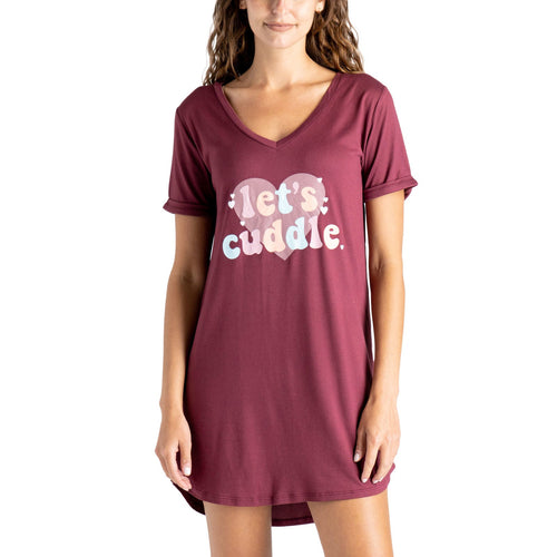 Hello Mello V-Neck Sleep Shirt | Let's Cuddle
