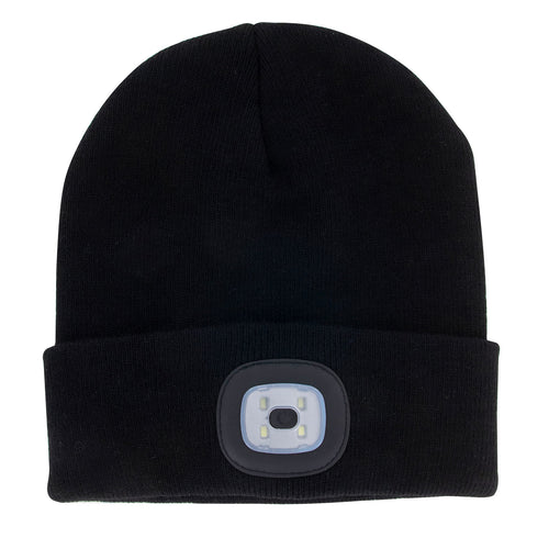 Black Rechargeable Led Beanie