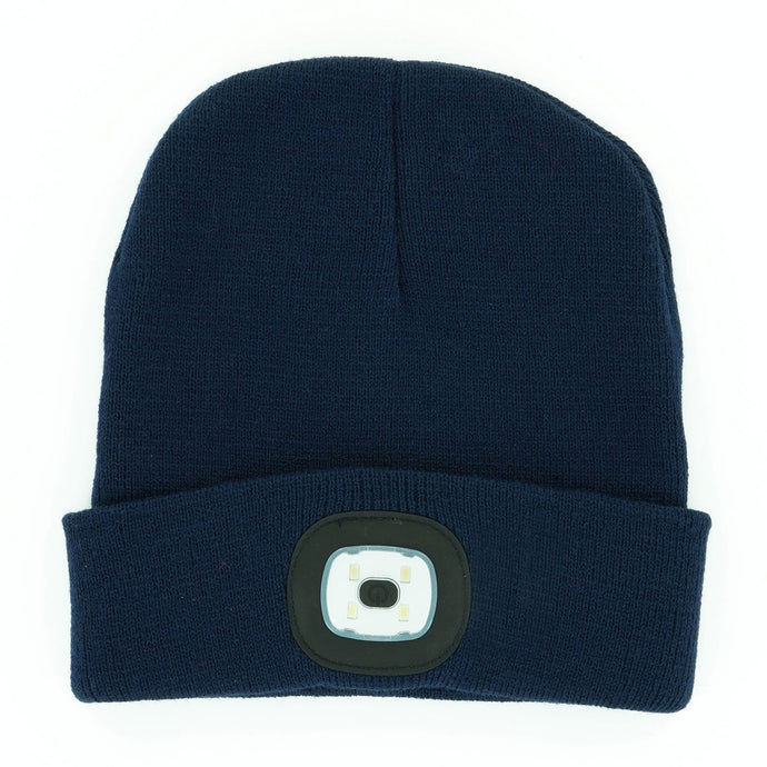 Navy Rechargeable Led Beanie