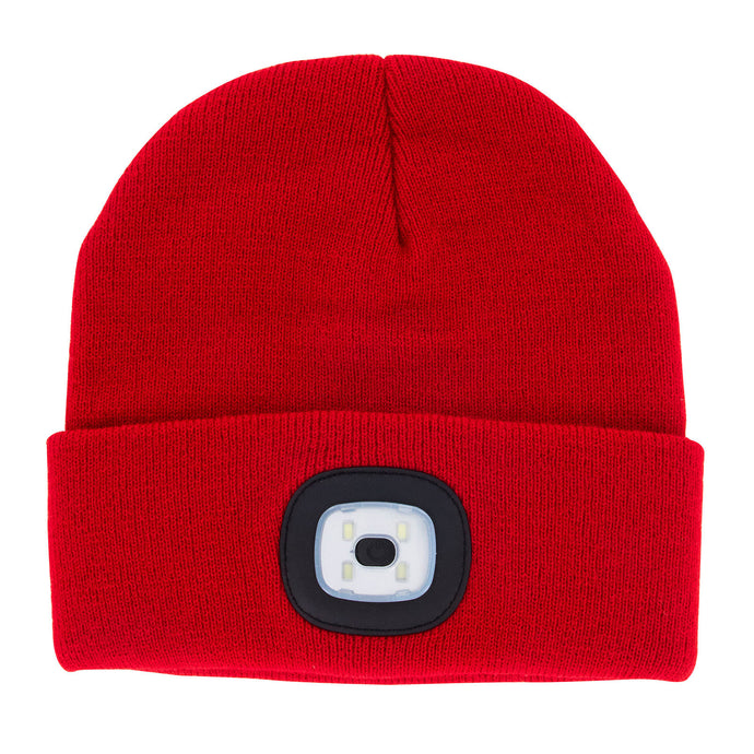 Red Rechargeable Led Beanie