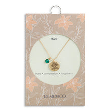 Birthstone Charm Necklace - May