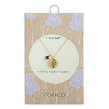 Birthstone Charm Necklace - February