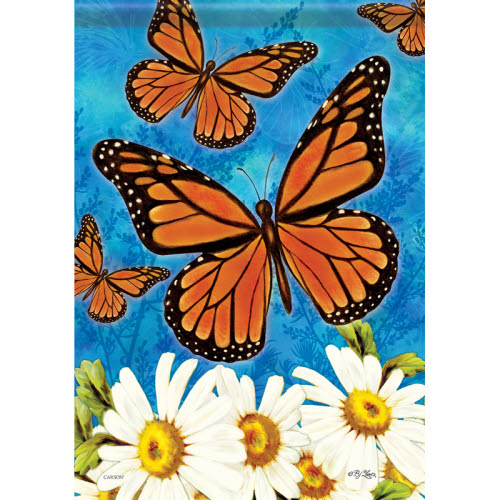 Garden Flag - Monarch & Daisies Dura Soft