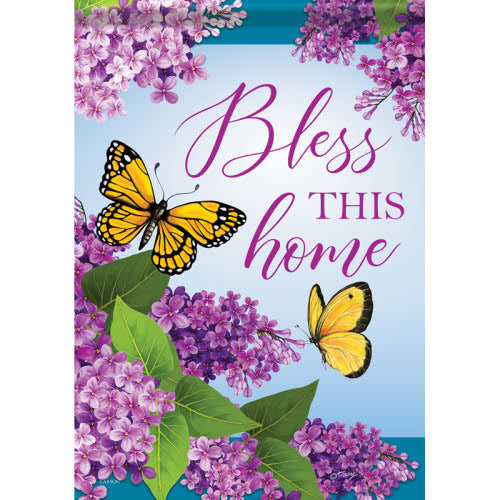 Garden Flag - Bless This Home Butterflies Dura Soft